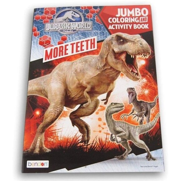 Jurassic World Dinosaurs Coloring/Activity Book with Tear/Share Pages - Picture 1 of 2